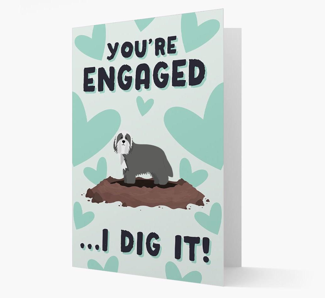 'You're Engaged...I Dig It!' Card with {breedFullName} Icon