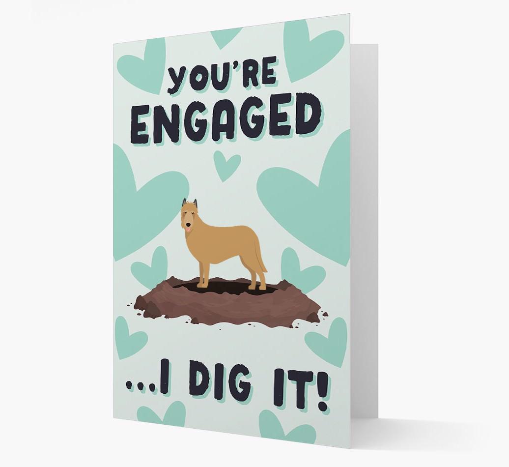 'You're Engaged...I Dig It!' Card with {breedFullName} Icon