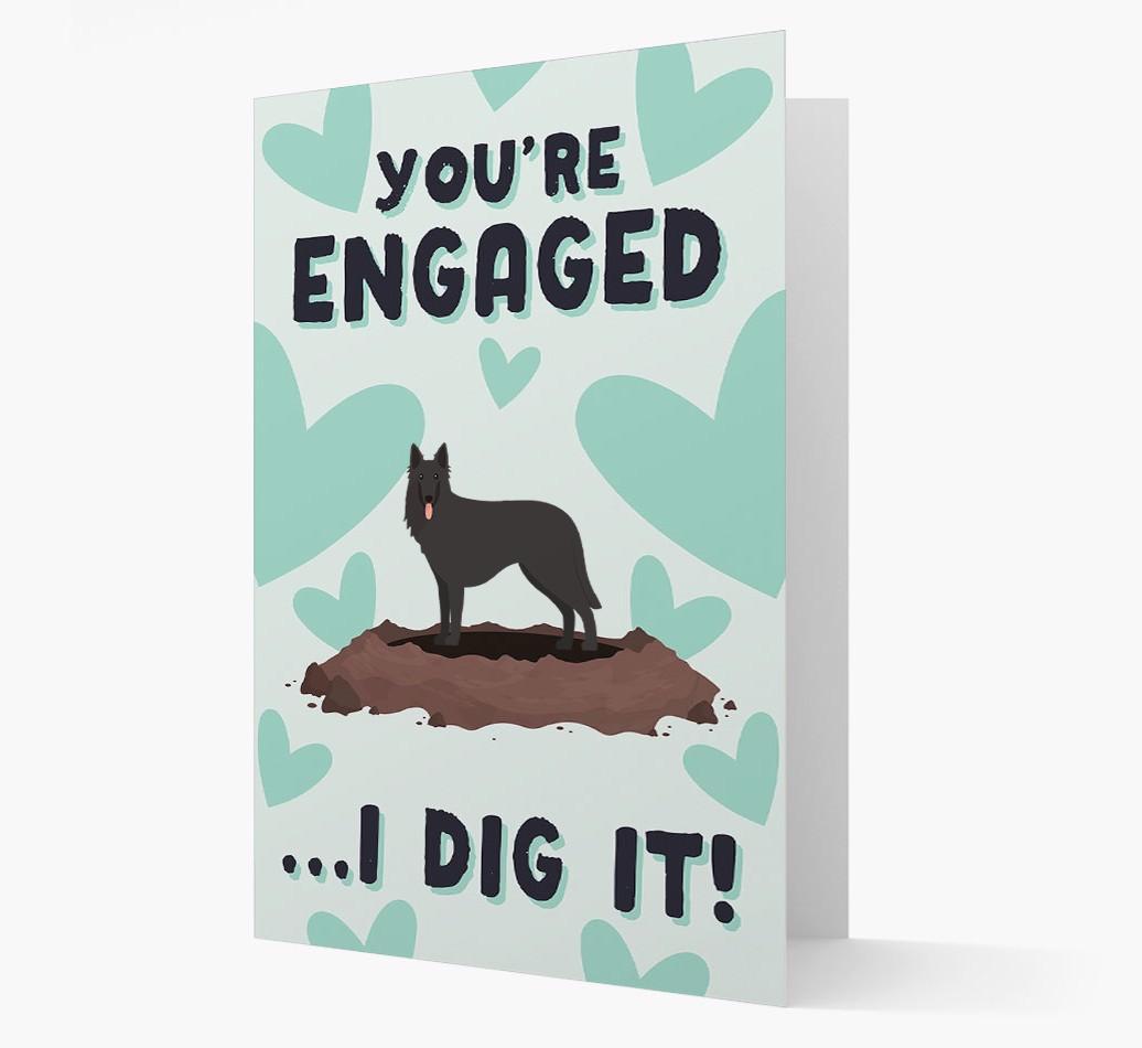 'You're Engaged...I Dig It!' Card with {breedFullName} Icon