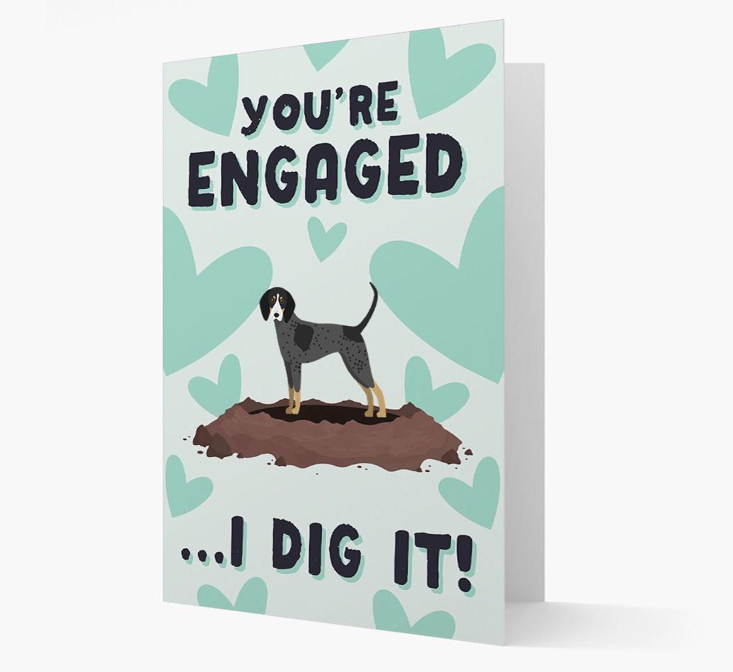 'You're Engaged...I Dig It!' Card with {breedFullName} Icon