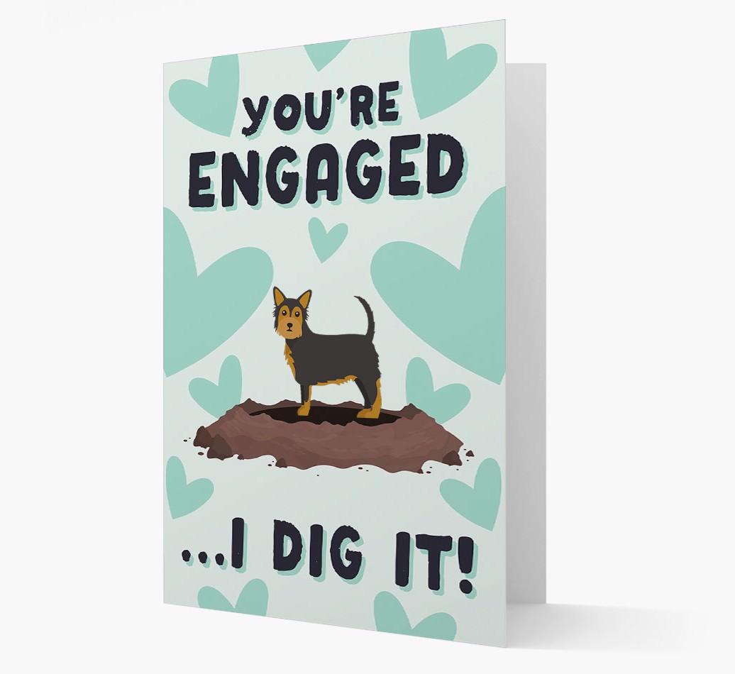 'You're Engaged...I Dig It!' Card with {breedFullName} Icon