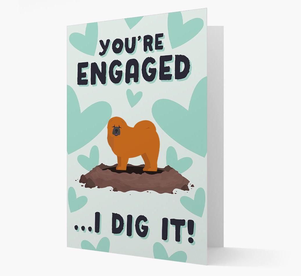'You're Engaged...I Dig It!' Card with {breedFullName} Icon
