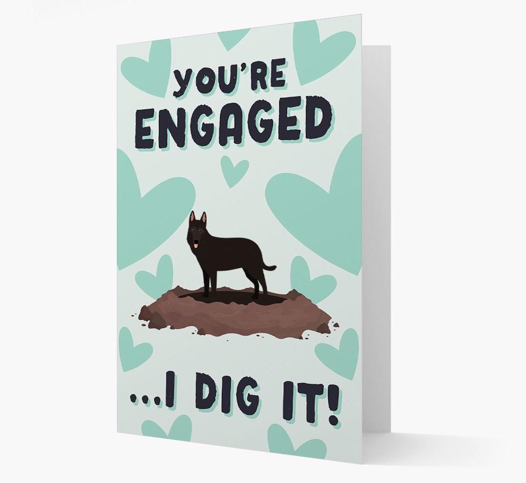 'You're Engaged...I Dig It!' Card with {breedFullName} Icon