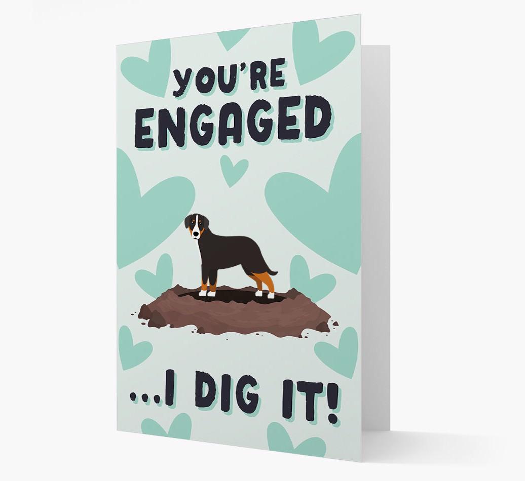 'You're Engaged...I Dig It!' Card with {breedFullName} Icon