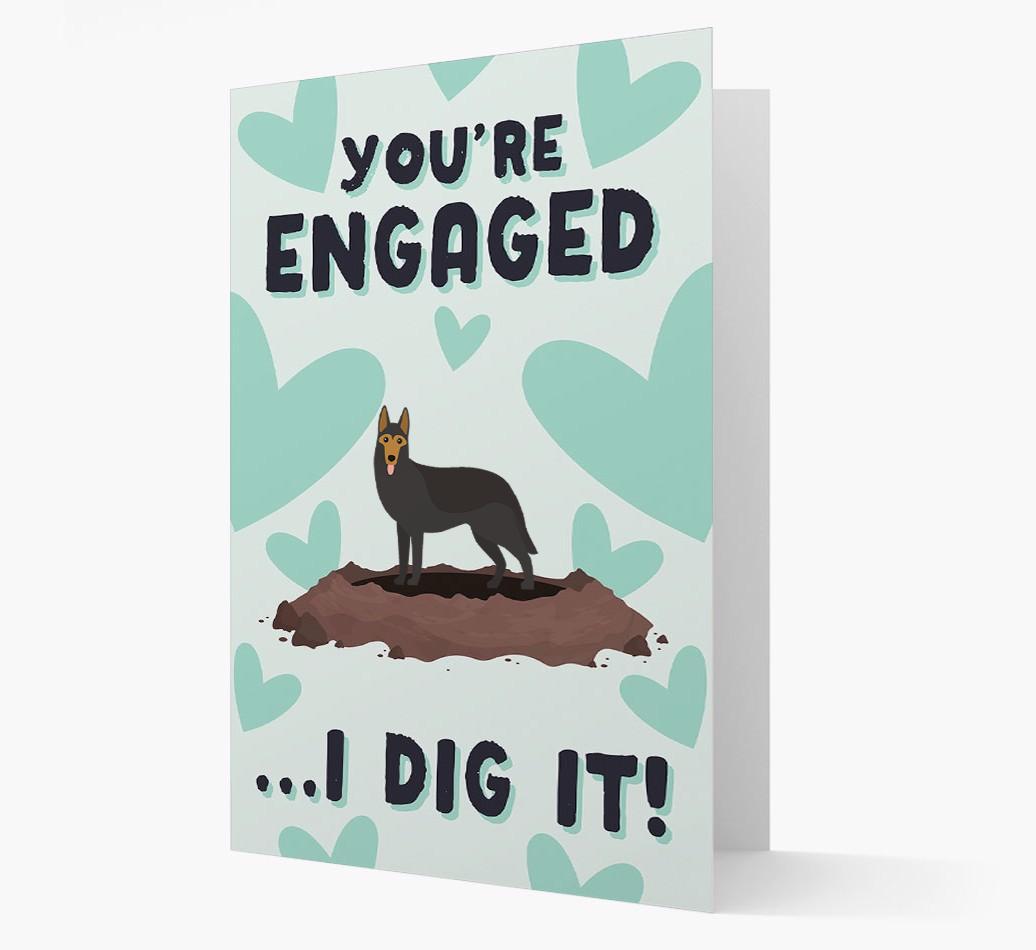 'You're Engaged...I Dig It!' Card with {breedFullName} Icon