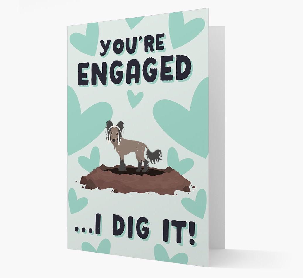 'You're Engaged...I Dig It!' Card with {breedFullName} Icon