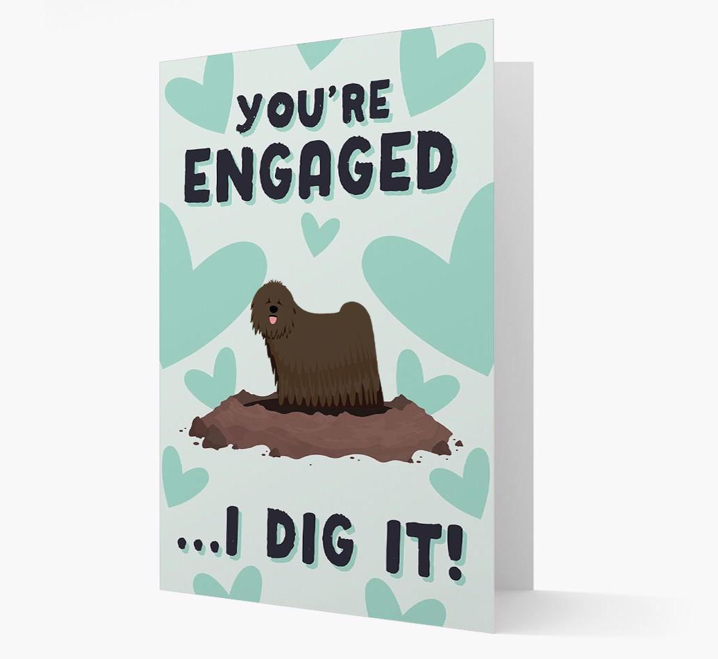 'You're Engaged...I Dig It!' Card with {breedFullName} Icon