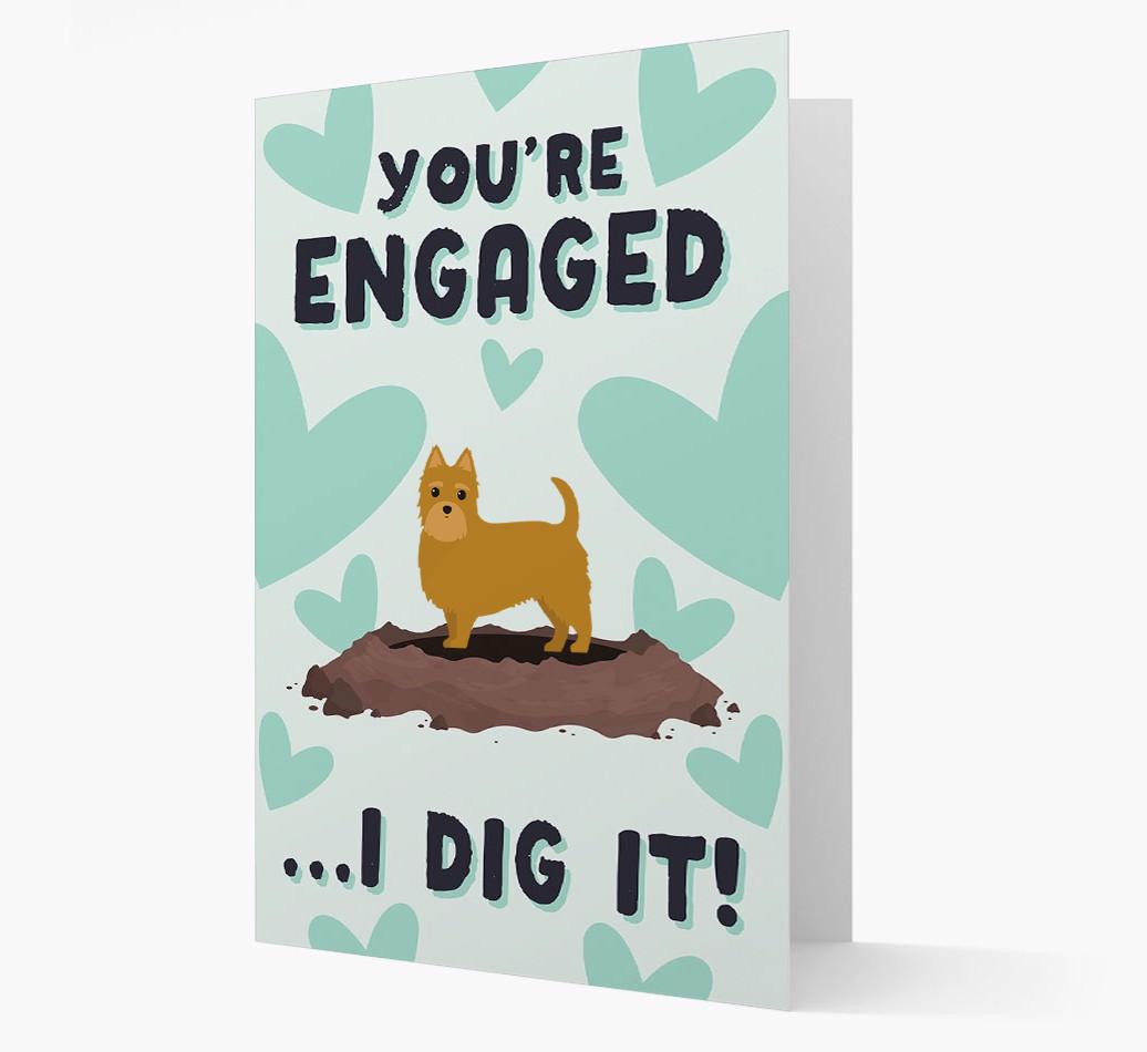 'You're Engaged...I Dig It!' Card with {breedFullName} Icon