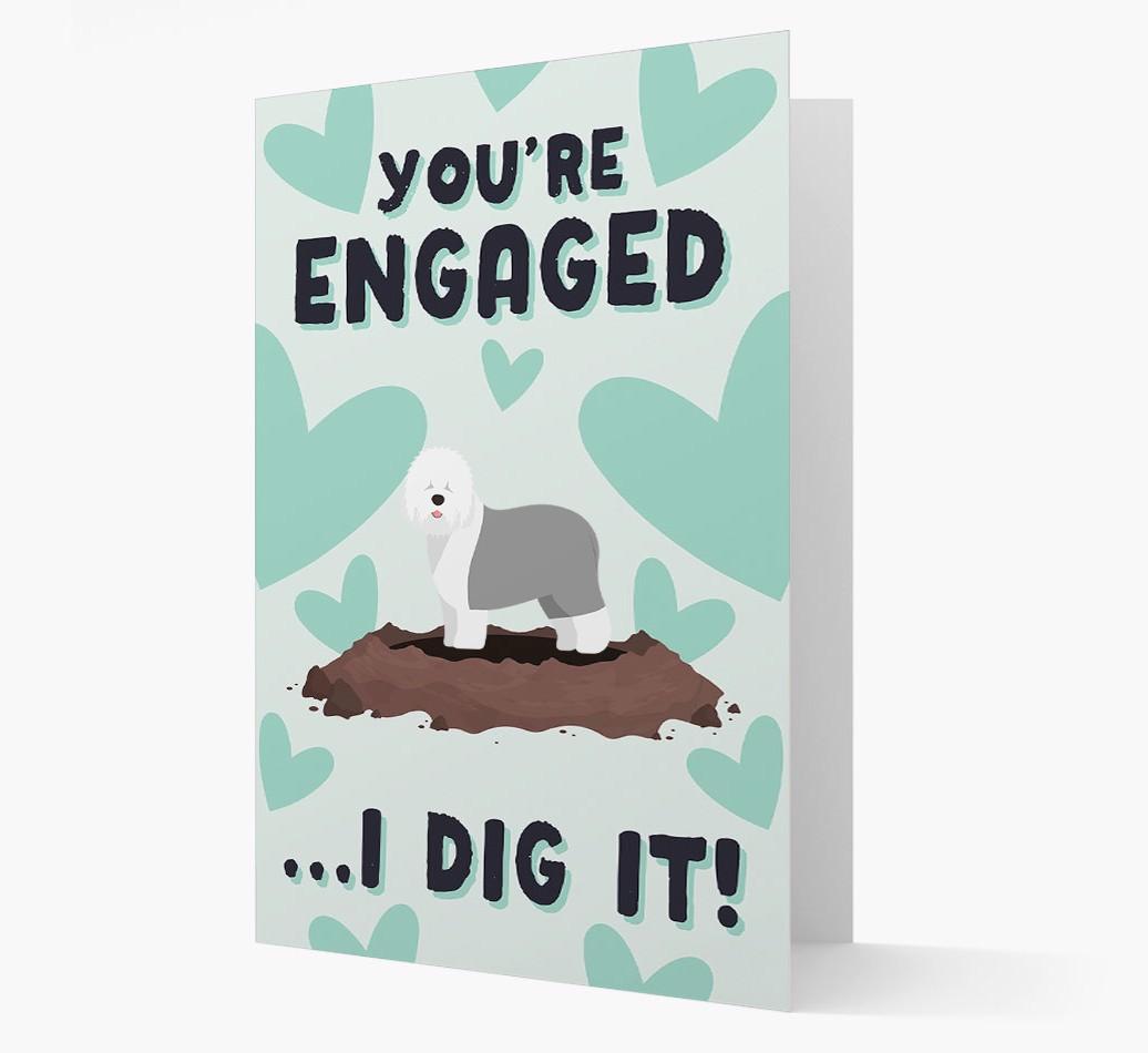 'You're Engaged...I Dig It!' Card with {breedFullName} Icon