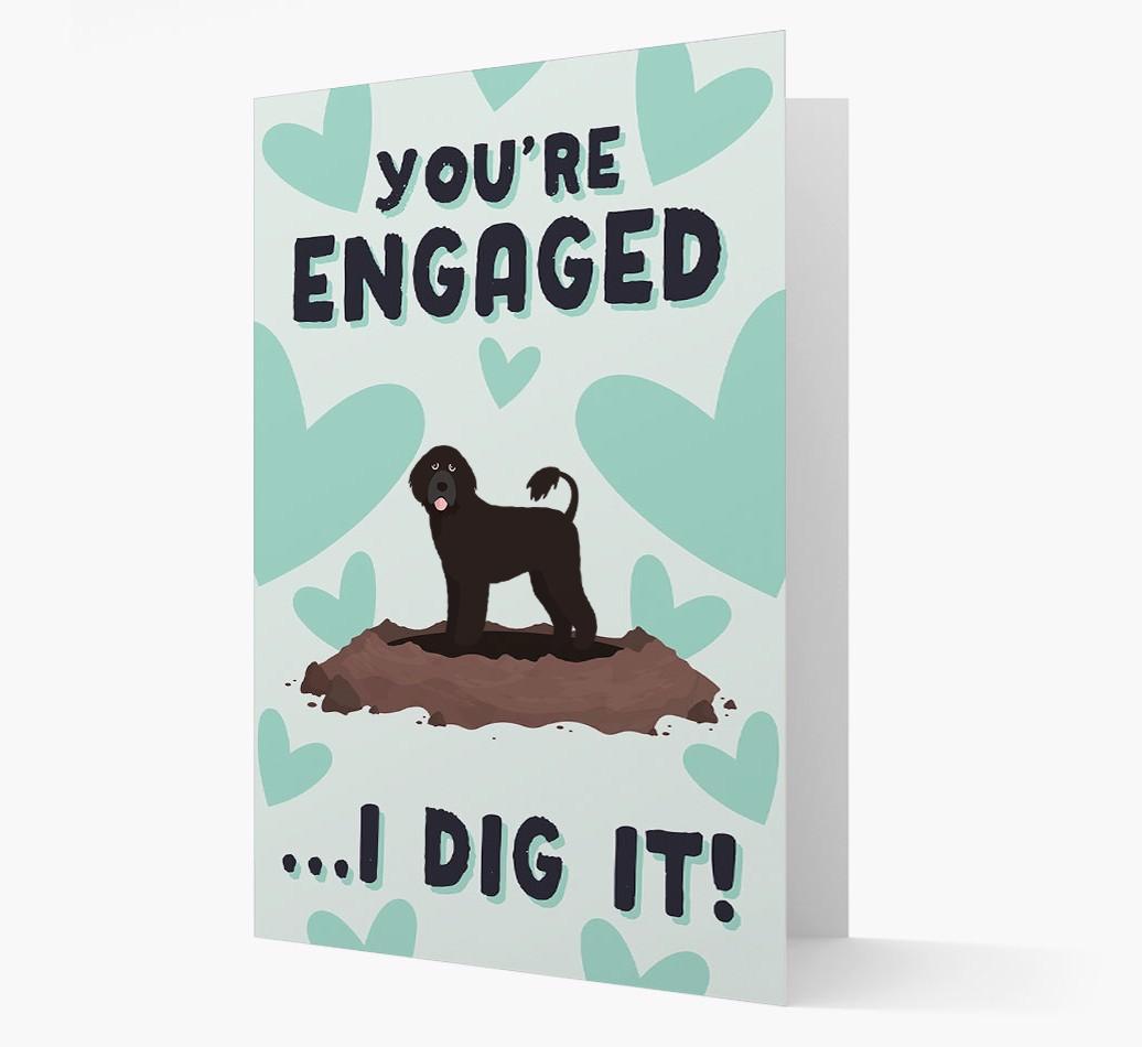 'You're Engaged...I Dig It!' Card with {breedFullName} Icon