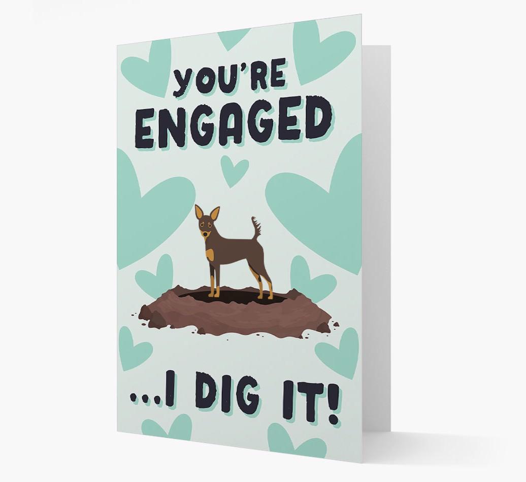 'You're Engaged...I Dig It!' Card with {breedFullName} Icon