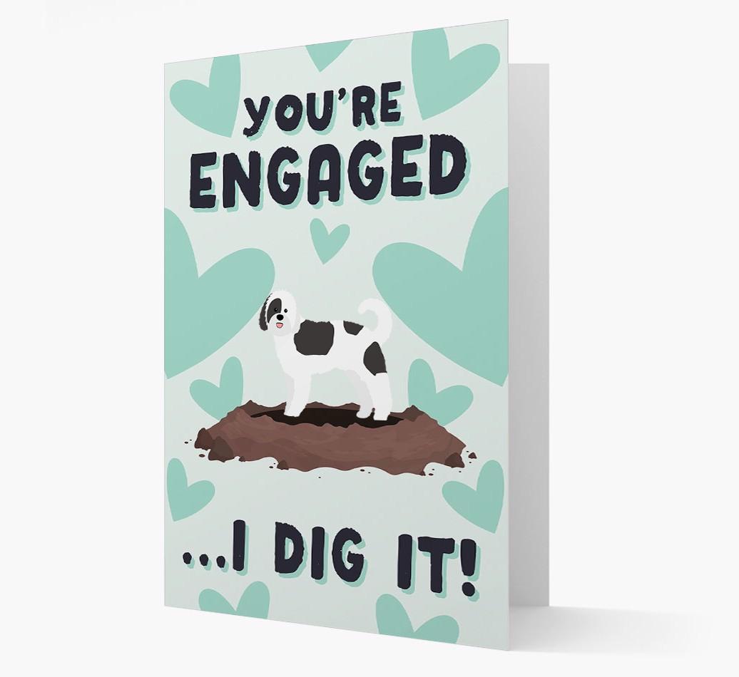 'You're Engaged...I Dig It!' Card with {breedFullName} Icon