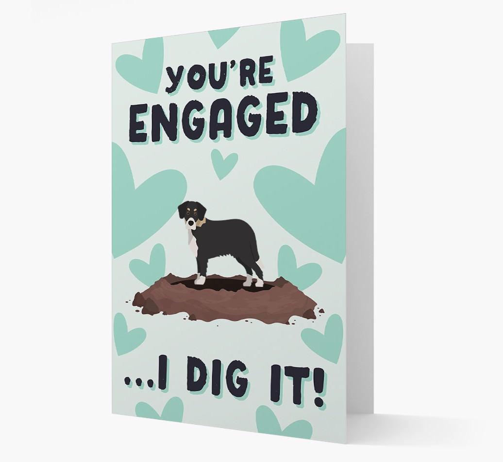 'You're Engaged...I Dig It!' Card with {breedFullName} Icon
