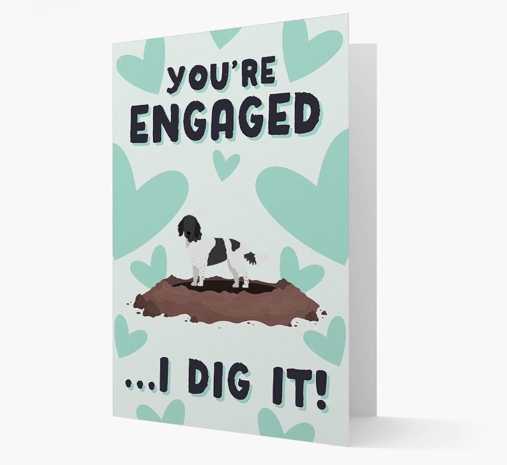 'You're Engaged...I Dig It!' Card with {breedFullName} Icon
