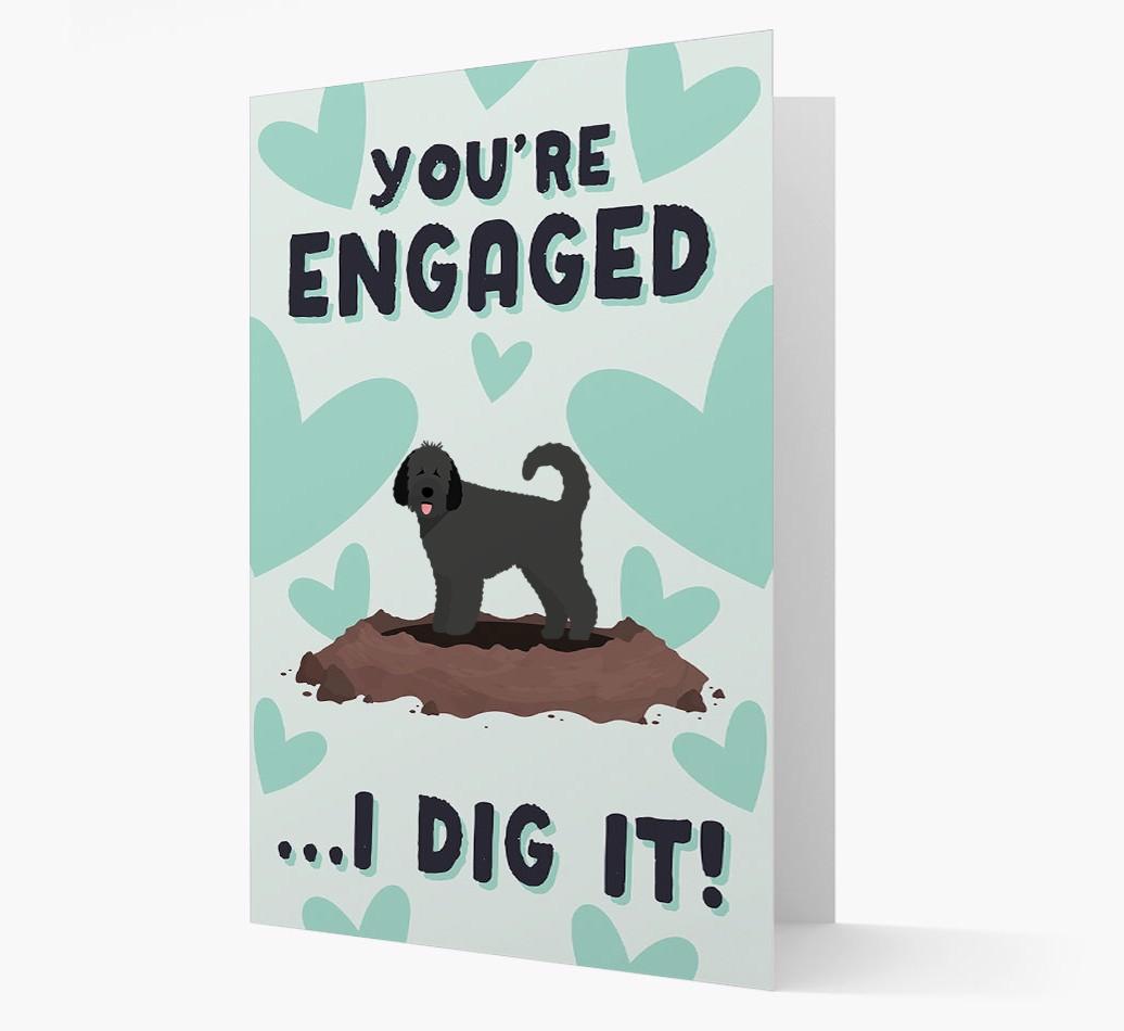 'You're Engaged...I Dig It!' Card with {breedFullName} Icon