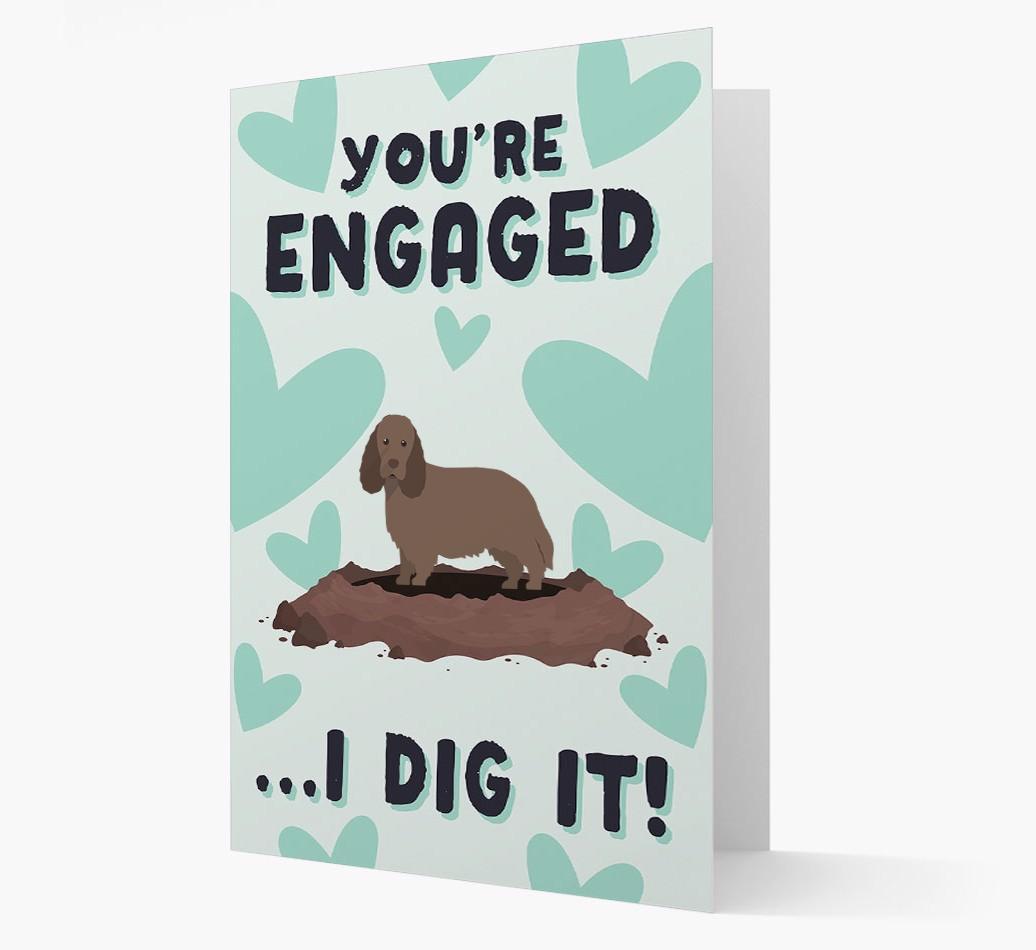 'You're Engaged...I Dig It!' Card with {breedFullName} Icon