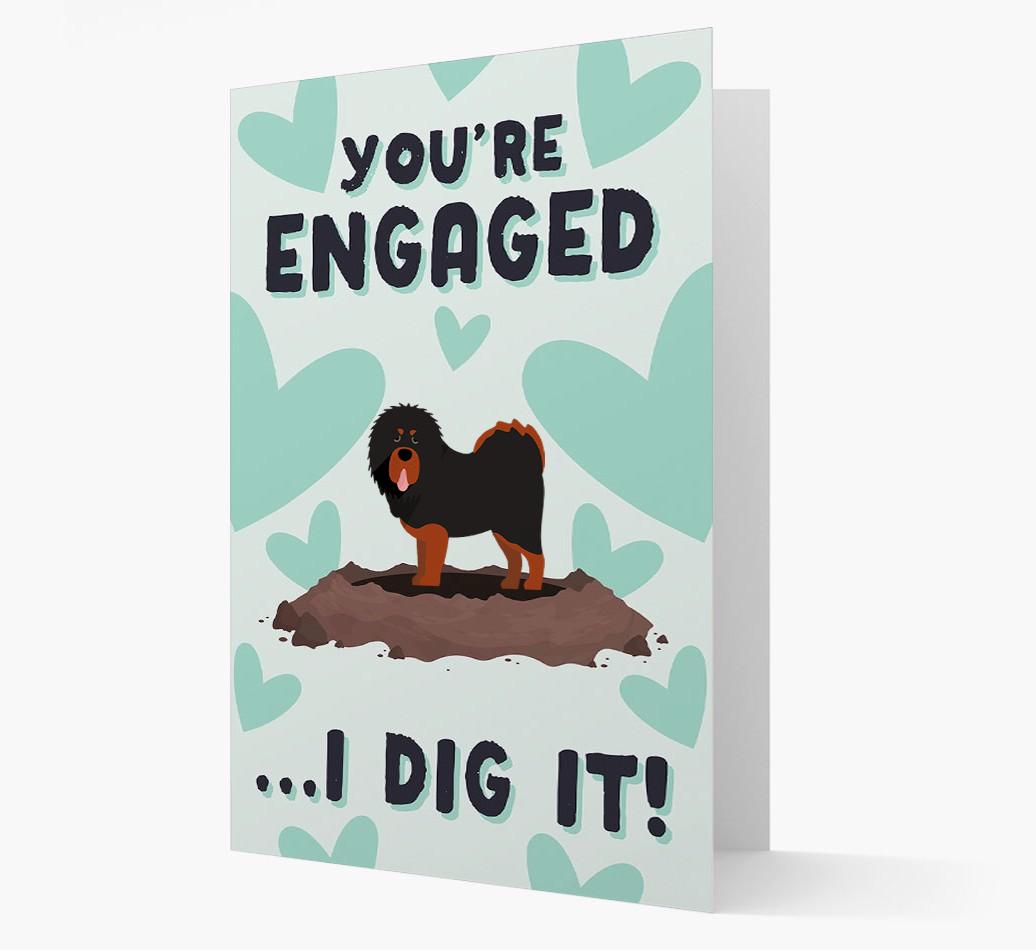 'You're Engaged...I Dig It!' Card with {breedFullName} Icon