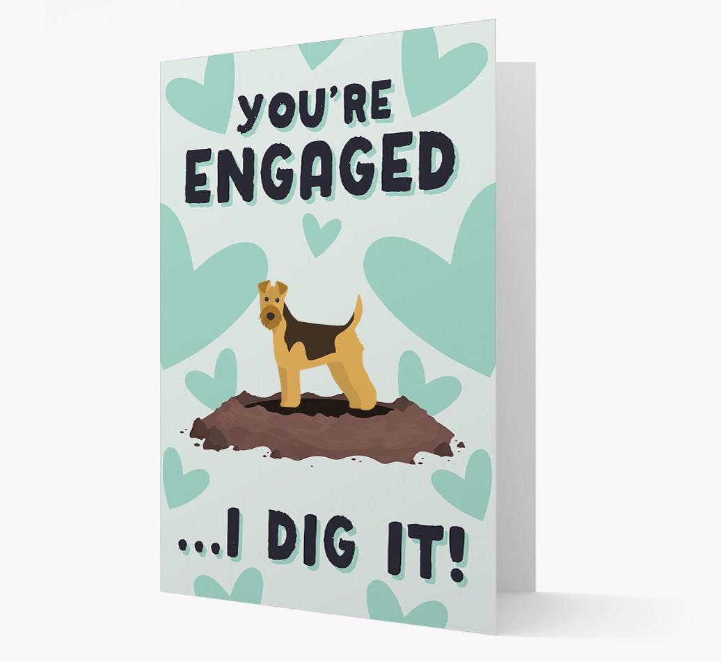 'You're Engaged...I Dig It!' Card with {breedFullName} Icon