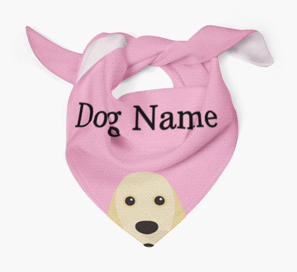 Personalised Dog Bandana with Peeking Yappicons for {dogsName}