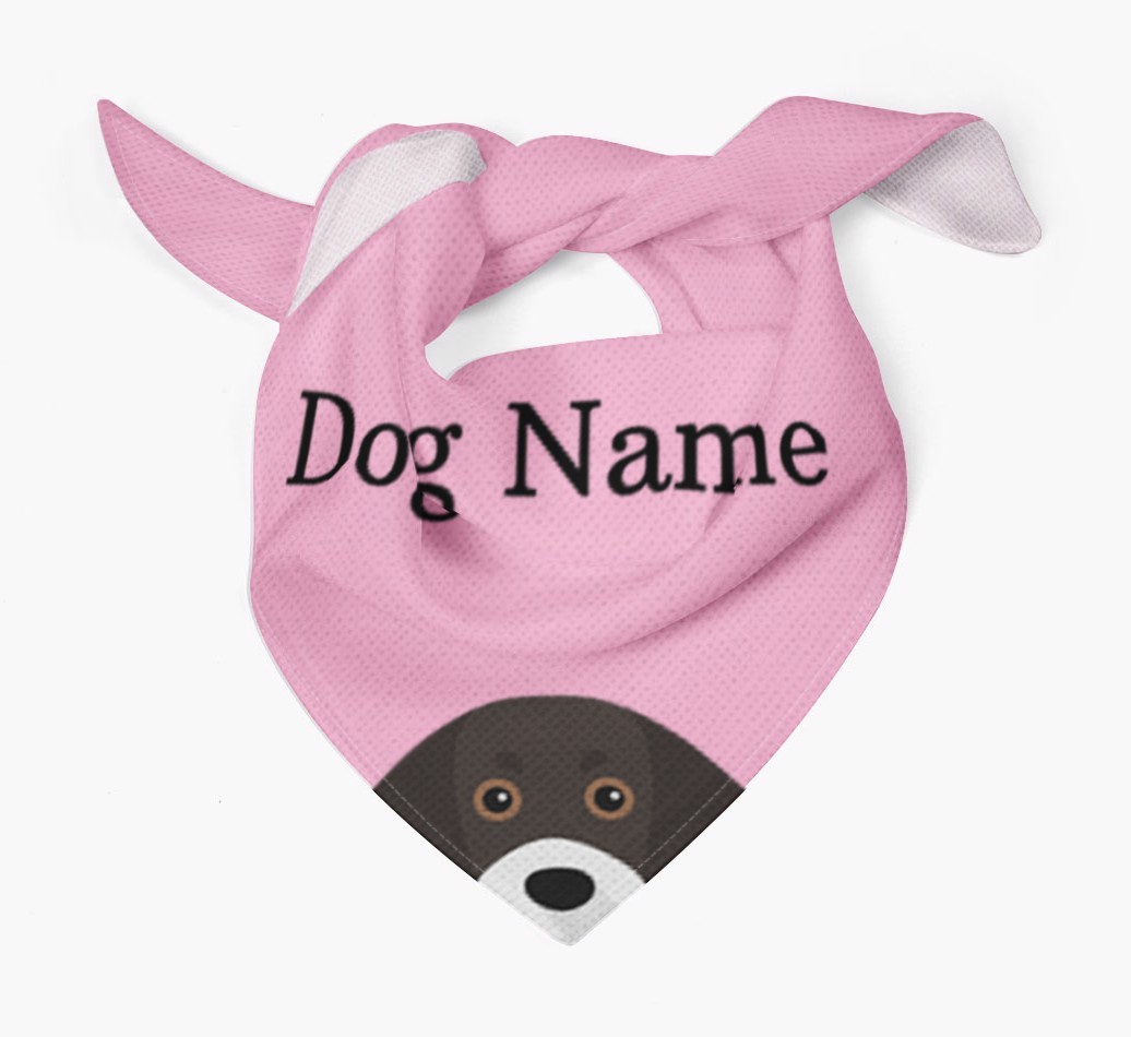 Personalised Dog Bandana with Peeking Yappicons for {dogsName}