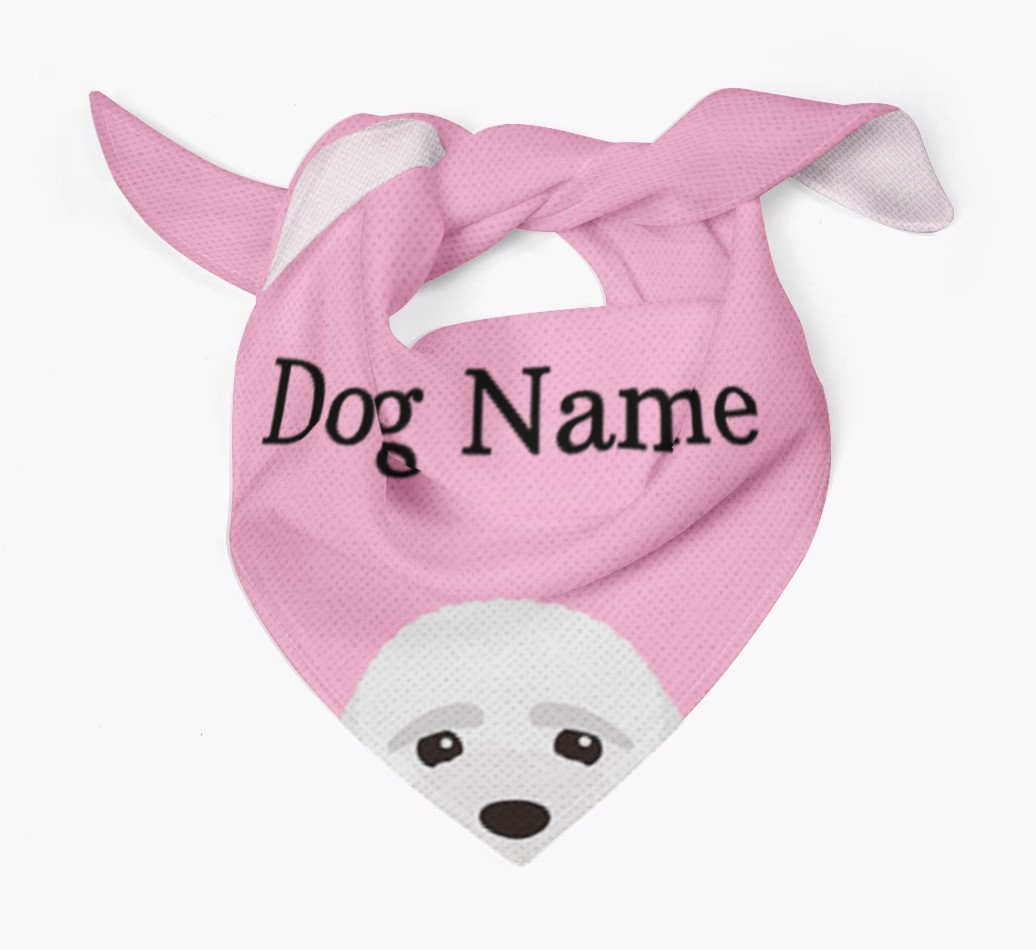 Personalised Dog Bandana with Peeking Yappicons for {dogsName}