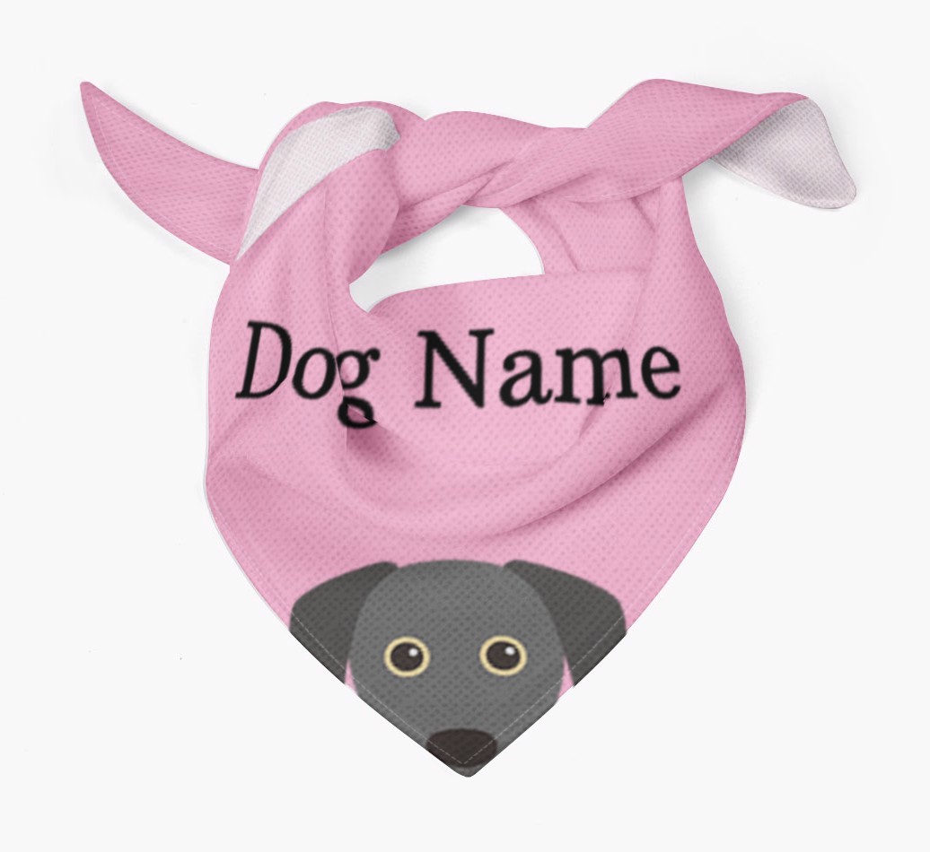 Personalised Dog Bandana with Peeking Yappicons for {dogsName}