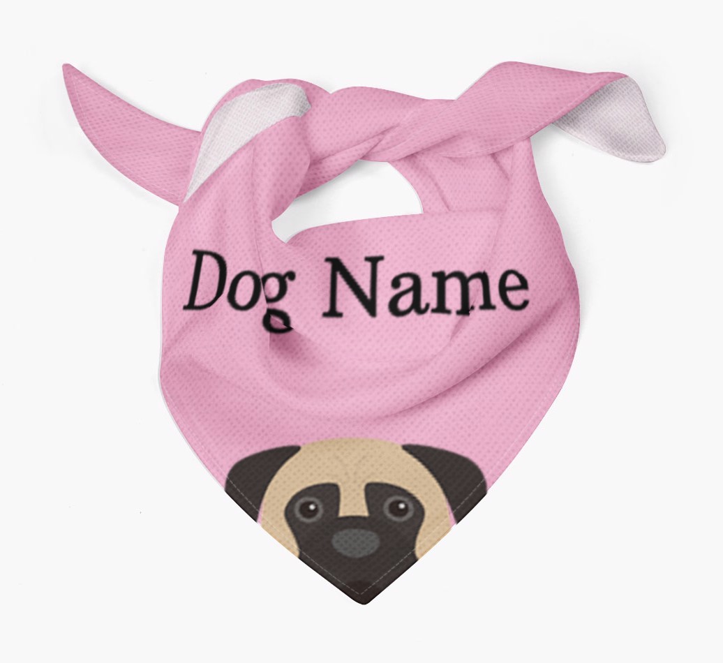Personalised Dog Bandana with Peeking Yappicons for {dogsName}
