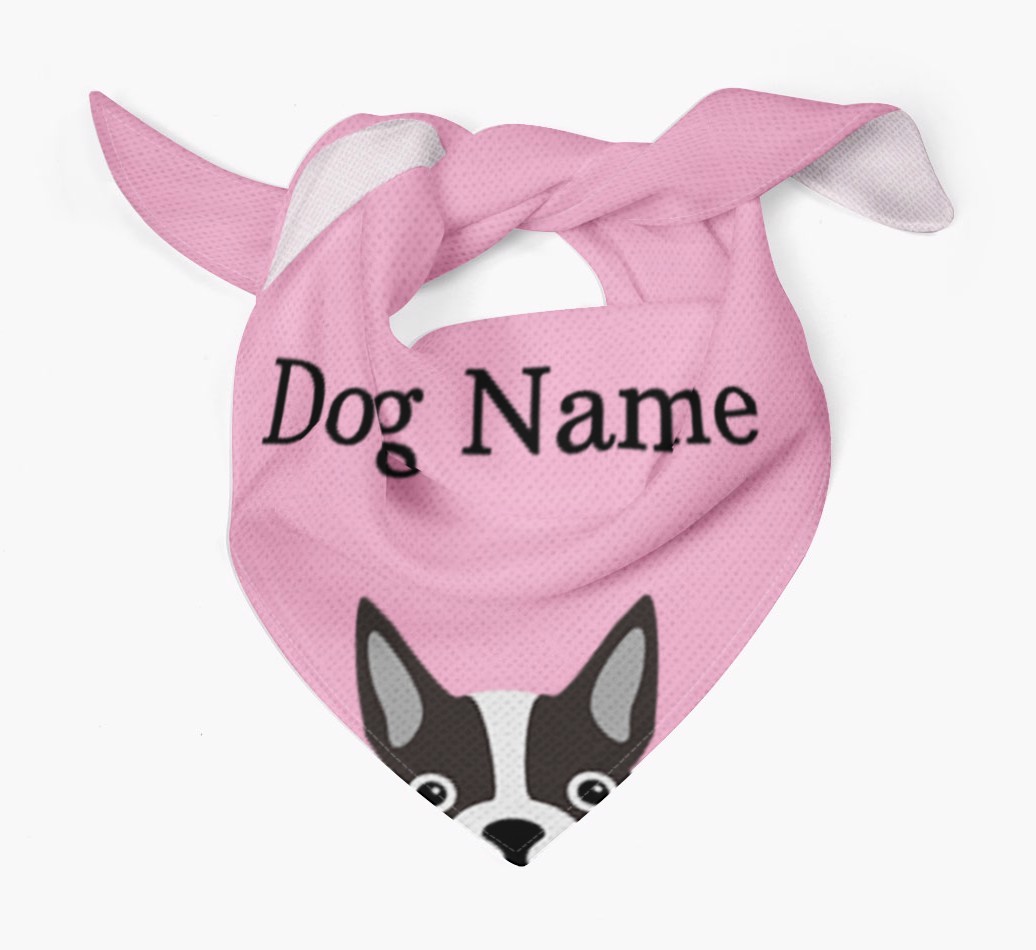 Personalised Dog Bandana with Peeking Yappicons for {dogsName}
