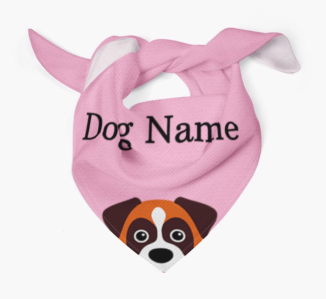Personalised Dog Bandana with Peeking Yappicons for {dogsName}
