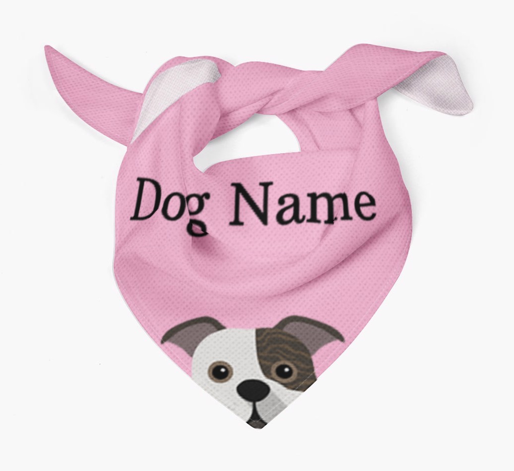 Personalised Dog Bandana with Peeking Yappicons for {dogsName}
