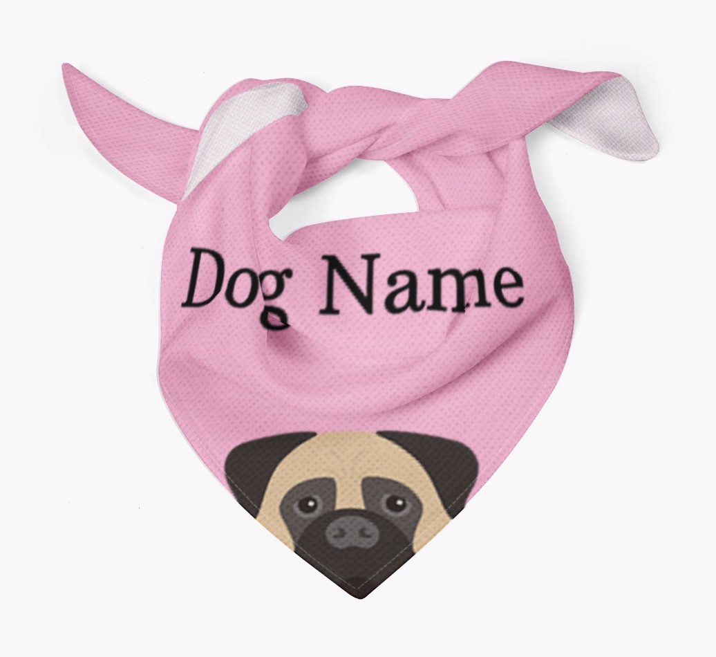 Personalised Dog Bandana with Peeking Yappicons for {dogsName}