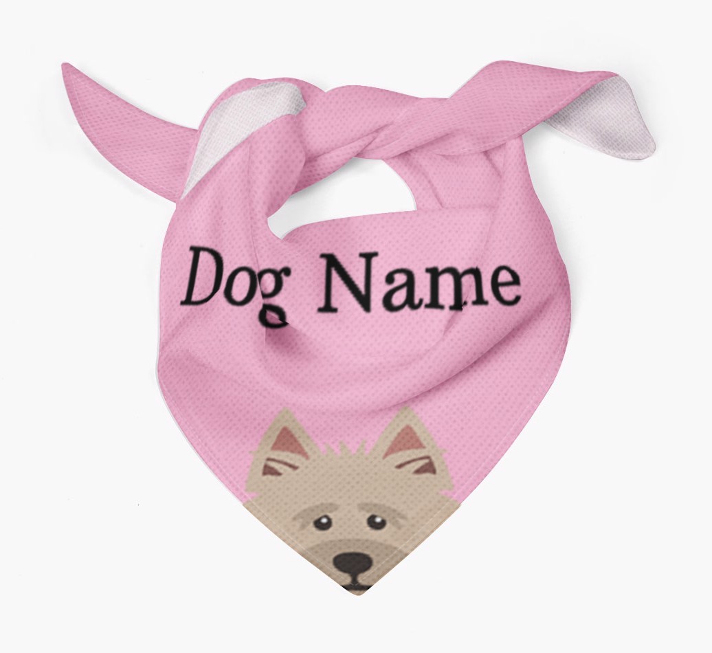 Personalised Dog Bandana with Peeking Yappicons for {dogsName}