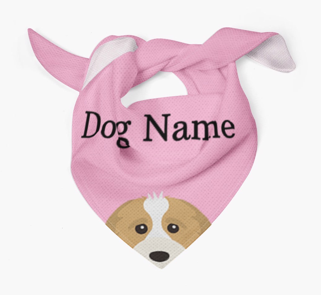 Personalised Dog Bandana with Peeking Yappicons for {dogsName}