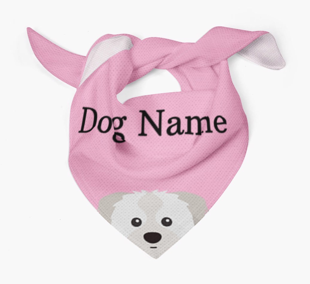 Personalised Dog Bandana with Peeking Yappicons for {dogsName}