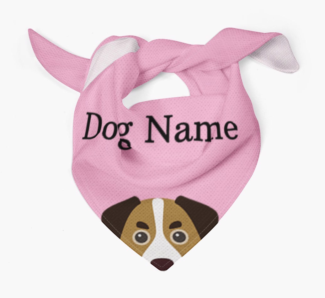 Personalised Dog Bandana with Peeking Yappicons for {dogsName}