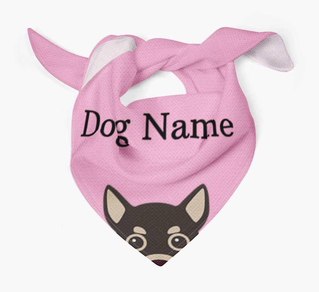 Personalised Dog Bandana with Peeking Yappicons for {dogsName}