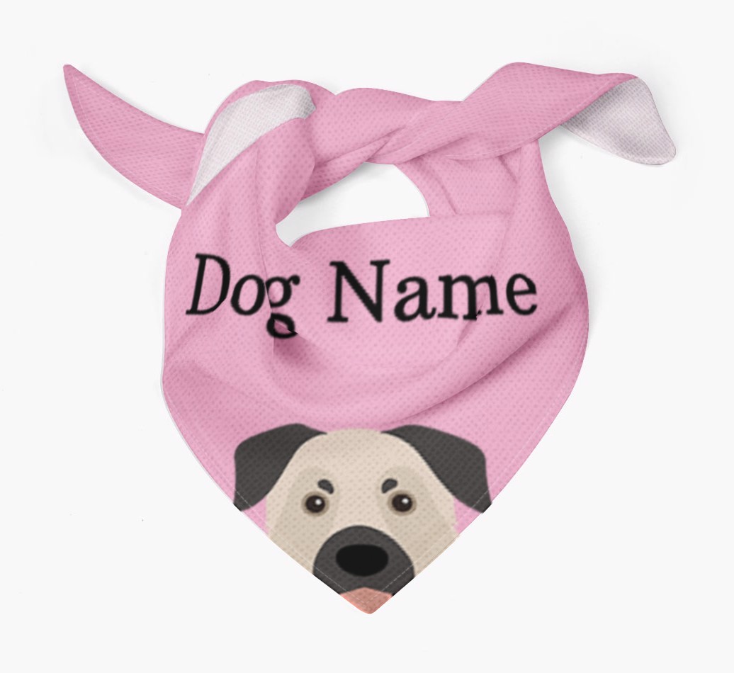 Personalised Dog Bandana with Peeking Yappicons for {dogsName}