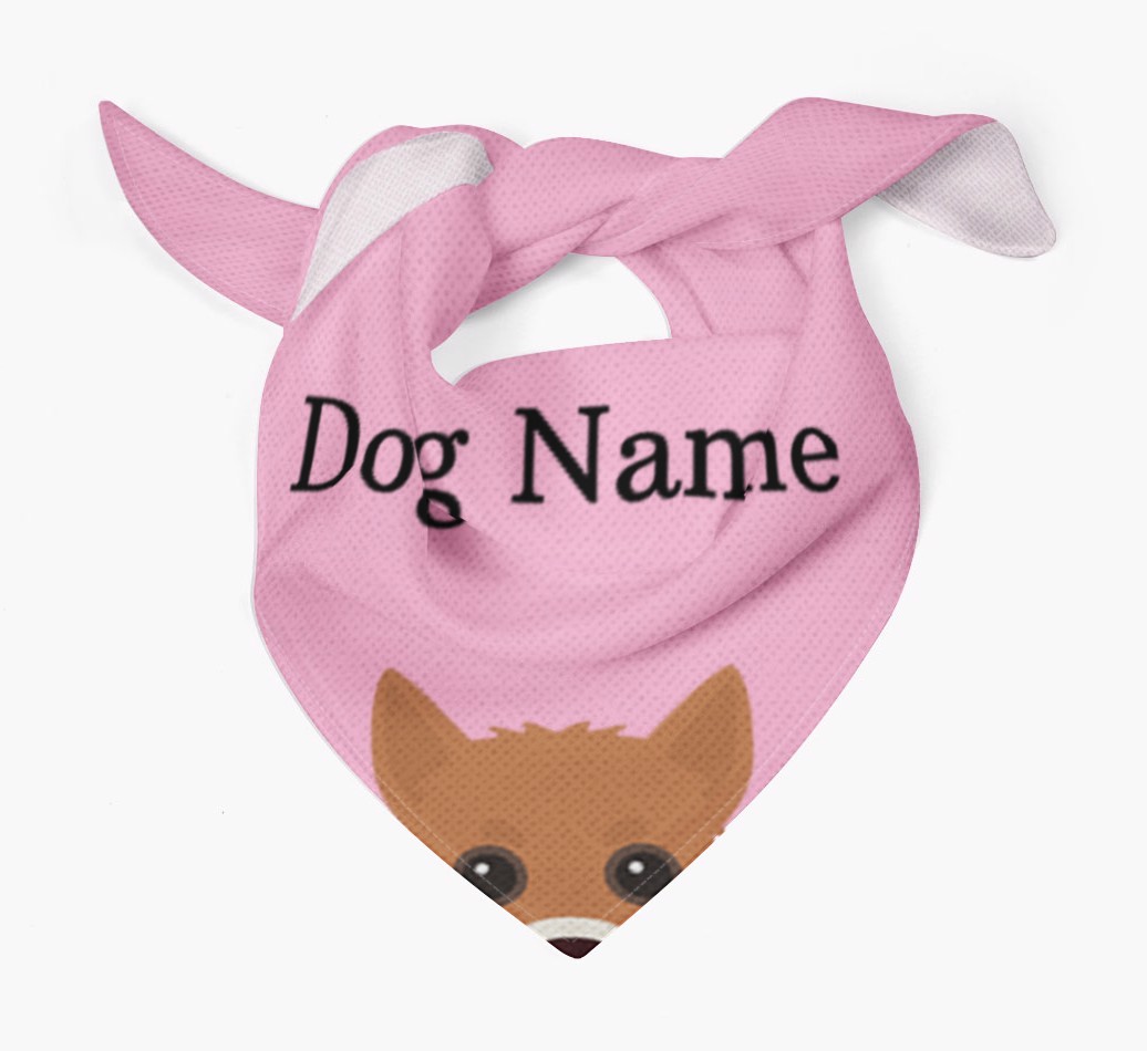 Personalised Dog Bandana with Peeking Yappicons for {dogsName}