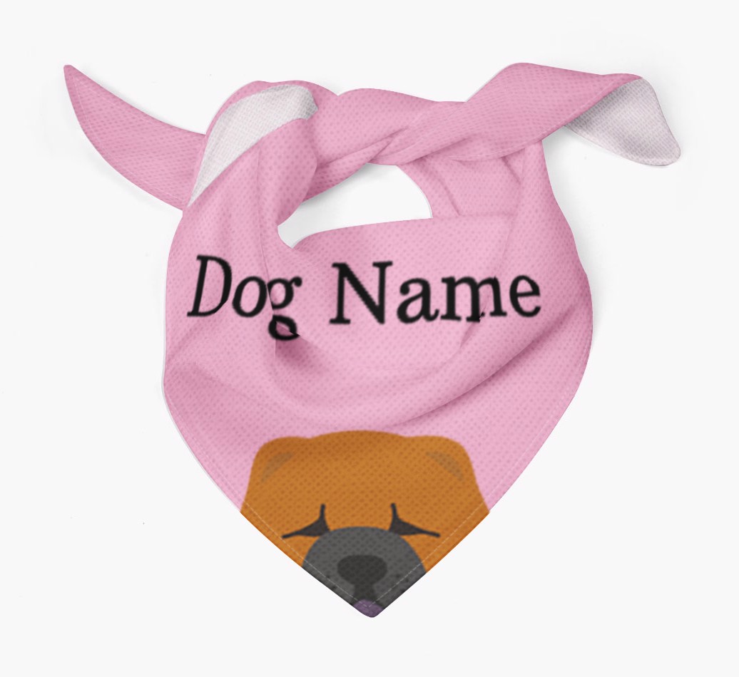 Personalised Dog Bandana with Peeking Yappicons for {dogsName}