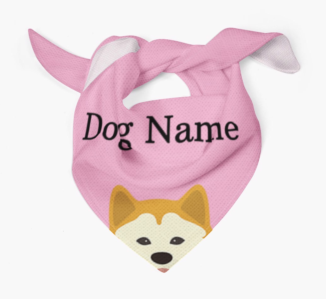Personalised Dog Bandana with Peeking Yappicons for {dogsName}
