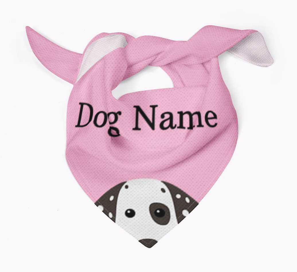 Personalised Dog Bandana with Peeking Yappicons for {dogsName}