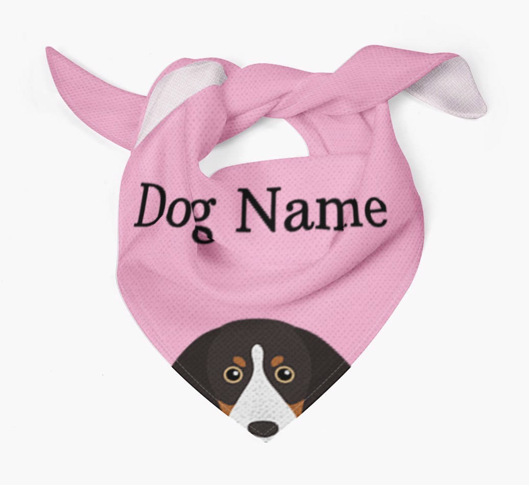 Personalised Dog Bandana with Peeking Yappicons for {dogsName}