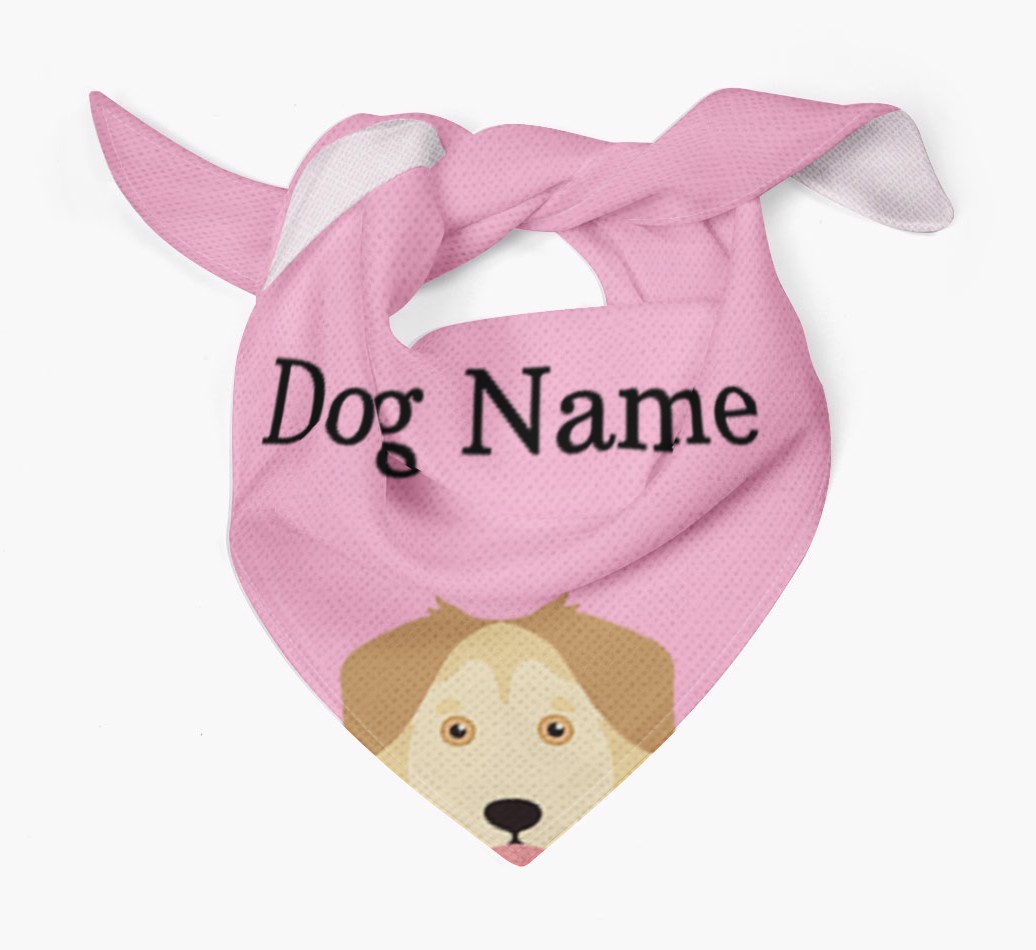 Personalised Dog Bandana with Peeking Yappicons for {dogsName}