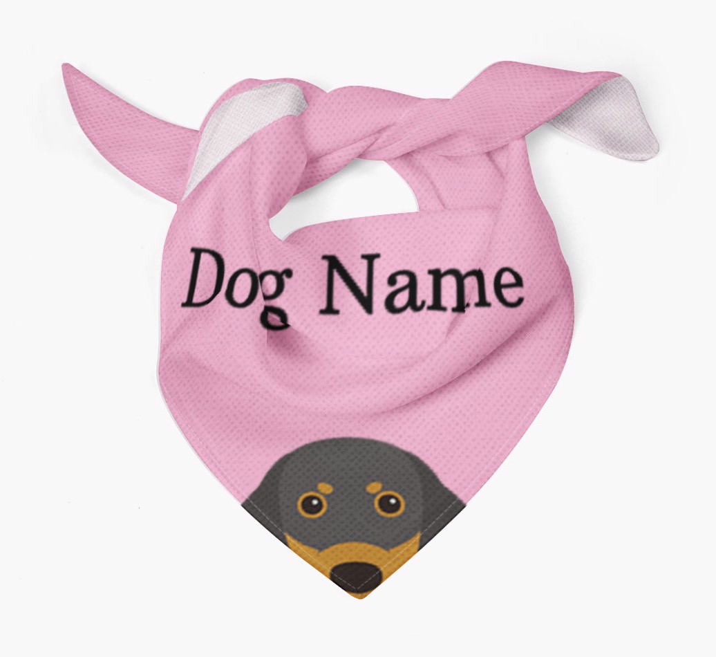 Personalised Dog Bandana with Peeking Yappicons for {dogsName}