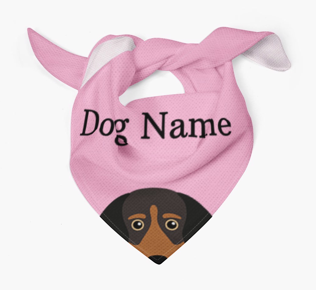 Personalised Dog Bandana with Peeking Yappicons for {dogsName}