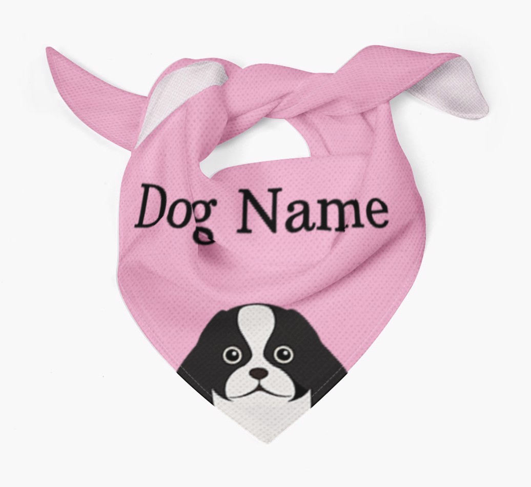 Personalised Dog Bandana with Peeking Yappicons for {dogsName}
