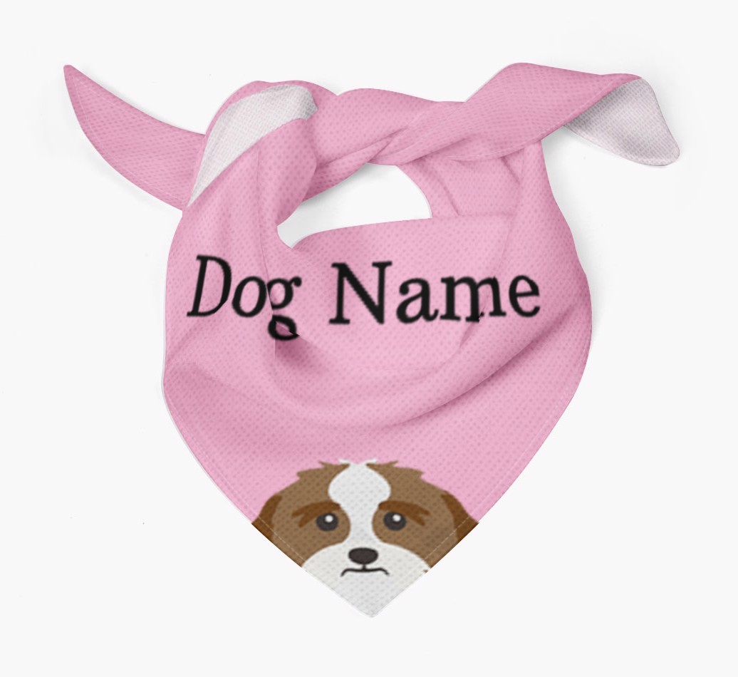 Personalised Dog Bandana with Peeking Yappicons for {dogsName}