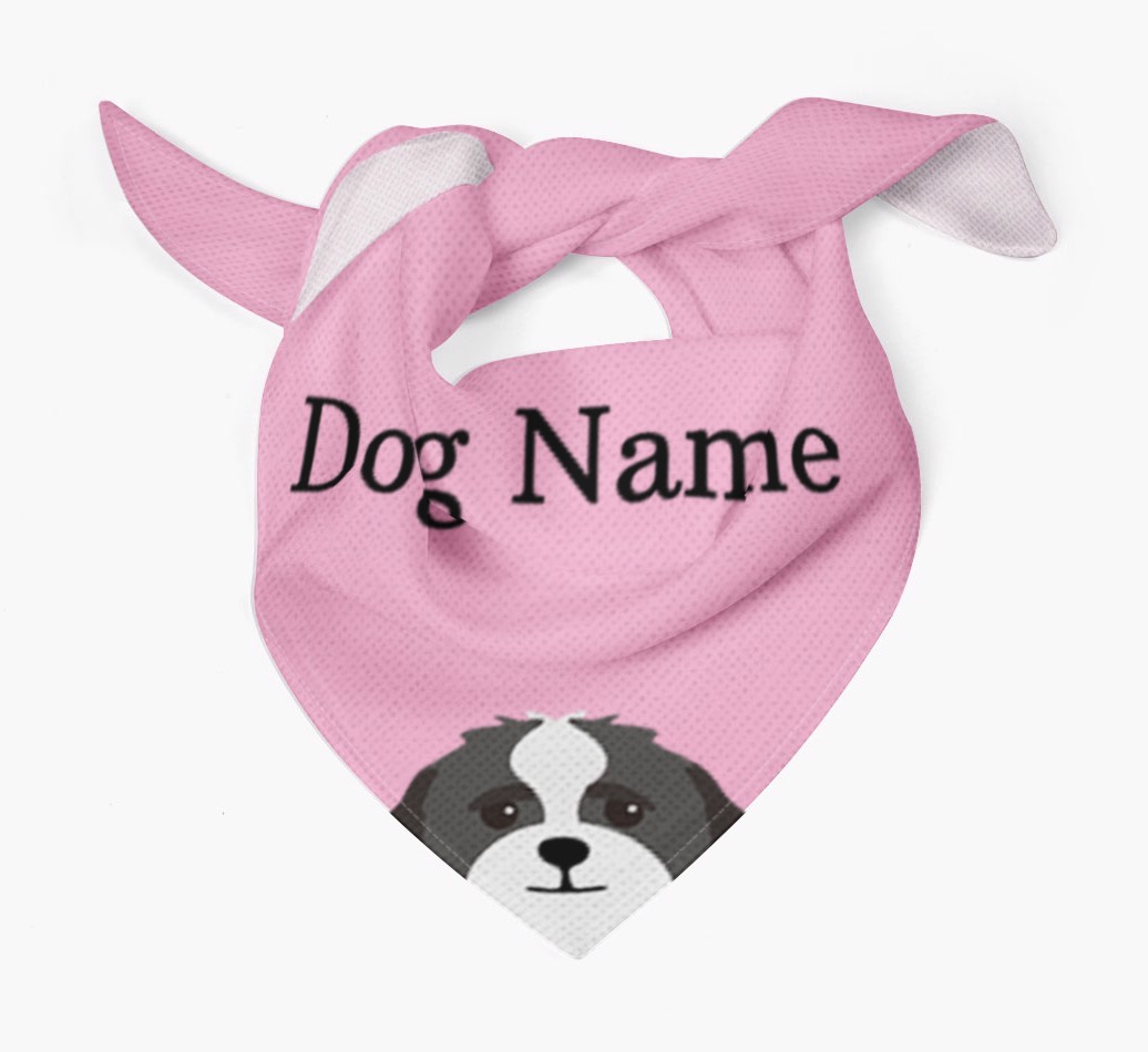 Personalised Dog Bandana with Peeking Yappicons for {dogsName}