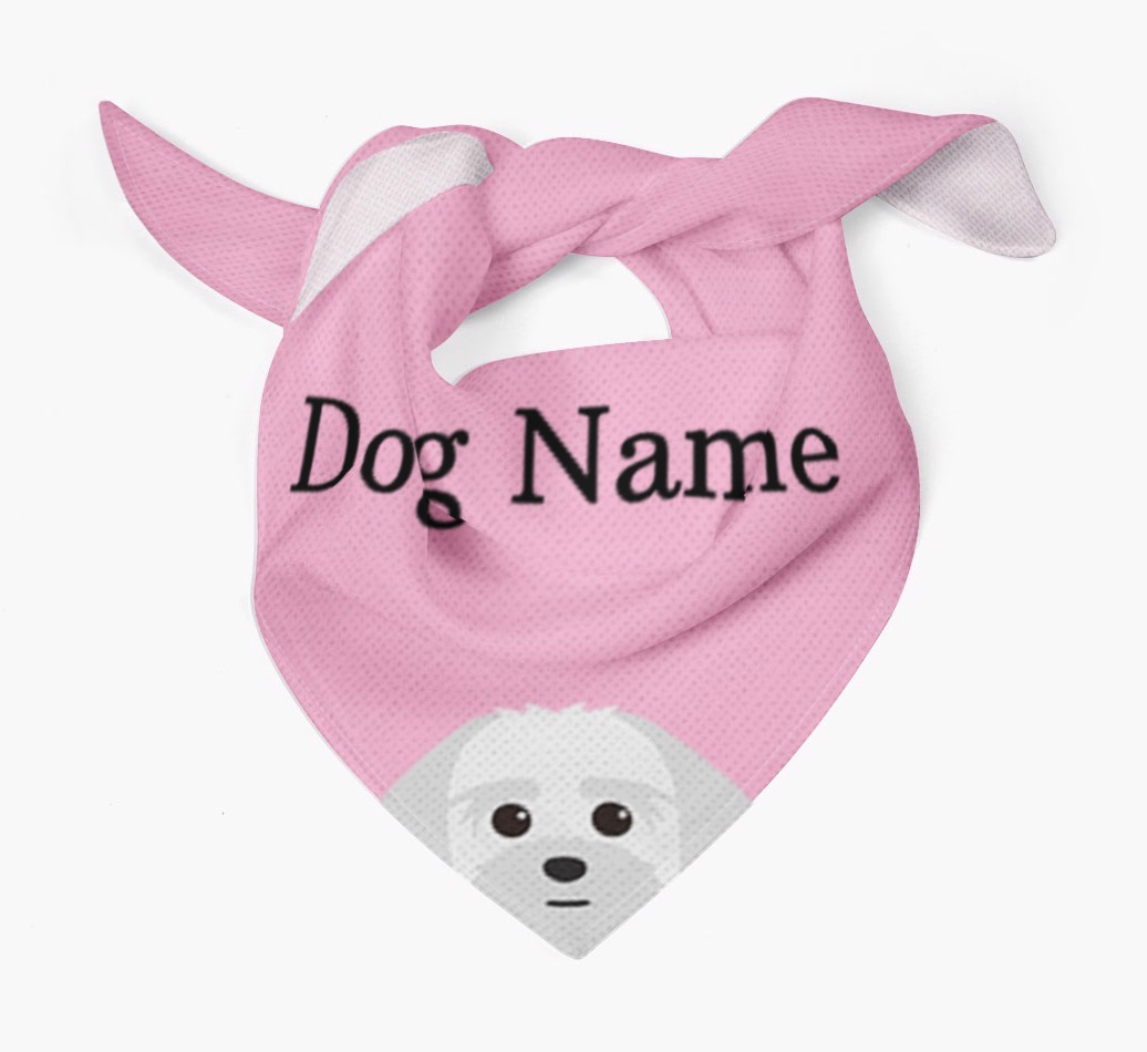 Personalised Dog Bandana with Peeking Yappicons for {dogsName}