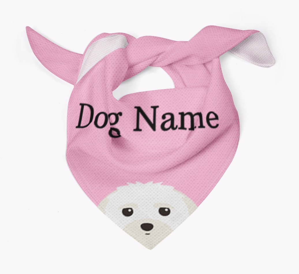Personalised Dog Bandana with Peeking Yappicons for {dogsName}
